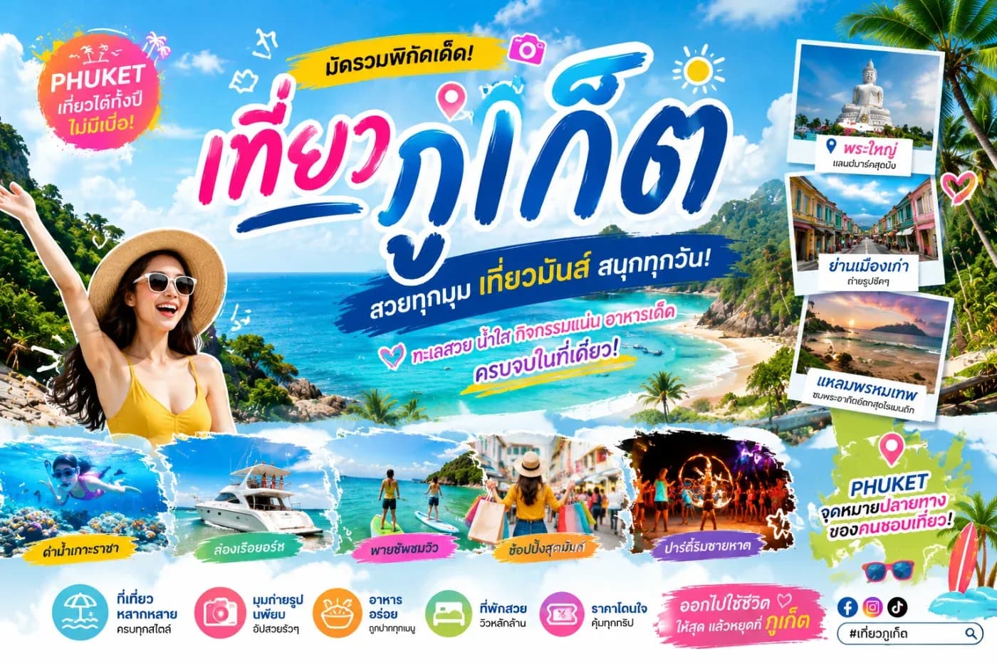 ถ้ามาภูเก็ตแล้วอยากเที่ยวแบบ “ครบทั้งสวย ทั้งมันส์ ทั้งสนุก” 🌴🔥 แนะนำจัดทริปประมาณนี้ได้เลยครับ ขับรถเที่ยวเองจะสะดวกมาก โดยเฉพาะถ้าเช่ารถกับ ต้นรถเช่าภูเก็ต จะขับได้ทั่วเกาะแบบชิล ๆ 🚗