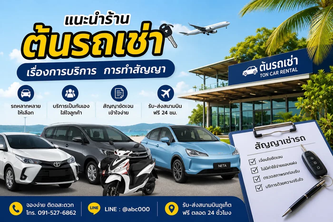 แนะนำร้านต้นรถเช่า เรื่องการบริการ และการทำสัญญา