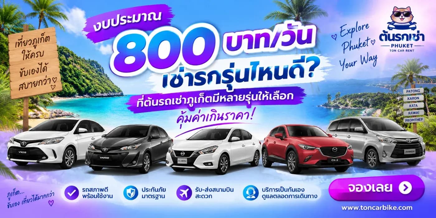 จากข้อมูลราคาเดือนกันยายน 2569 รถหลายรุ่นของต้นรถเช่ามีราคาอยู่ในช่วงประมาณ 599–800 บาท/วัน