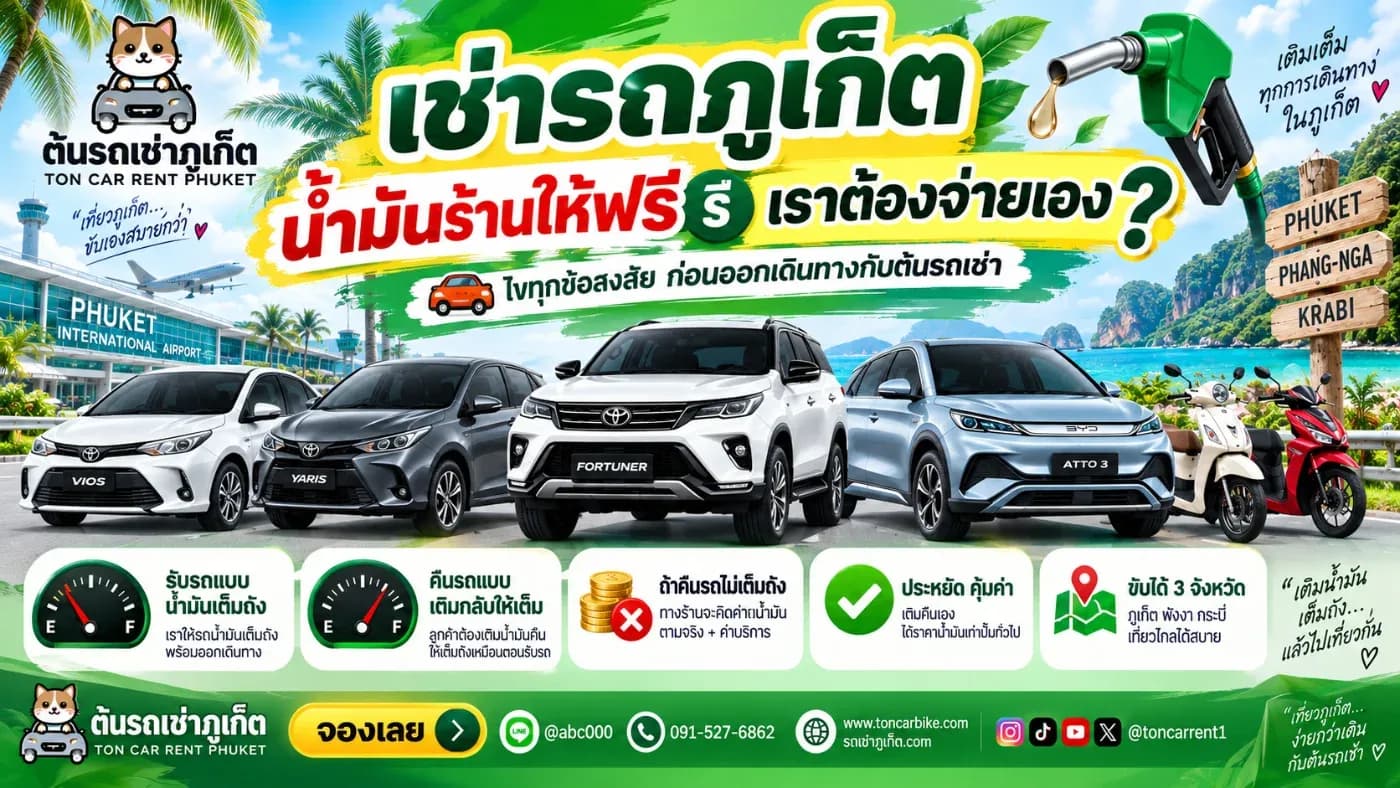 รับรถน้ำมันเท่าไหน → คืนรถน้ำมันประมาณเท่าเดิม