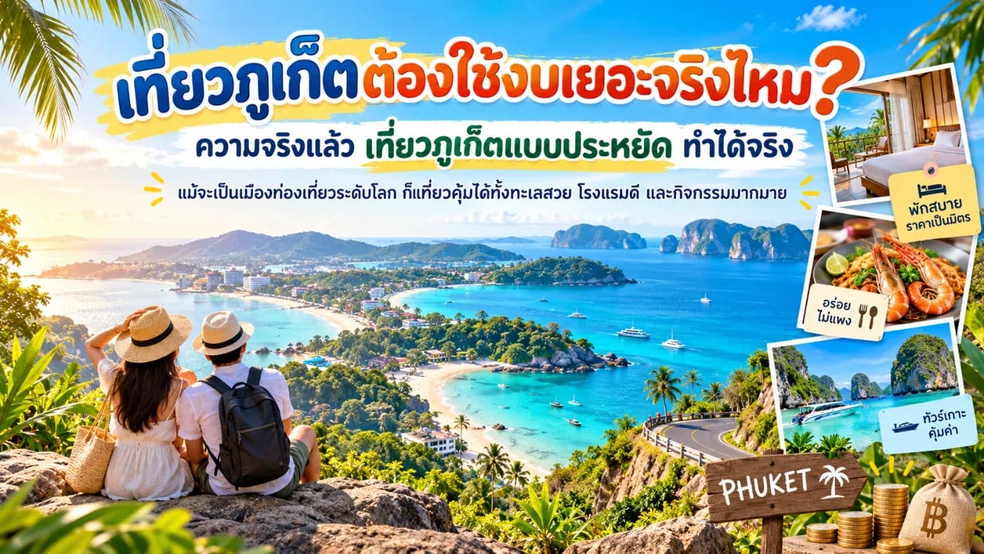 เที่ยวภูเก็ตแบบประหยัด ทำได้จริง! งบน้อยก็เที่ยวสนุกได้ พร้อมเคล็ดลับประหยัดค่าเดินทาง